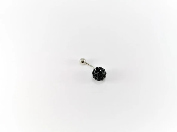 ŞAMBALA HAMUR SWAROVSKİ RENKLİ TAŞ 11 MM GÖBEK PİERCİNG-GBKPR43 - 12