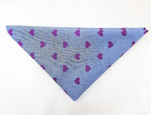 MAVİ MOR KALP BANDANA-BANDANA7 - 2