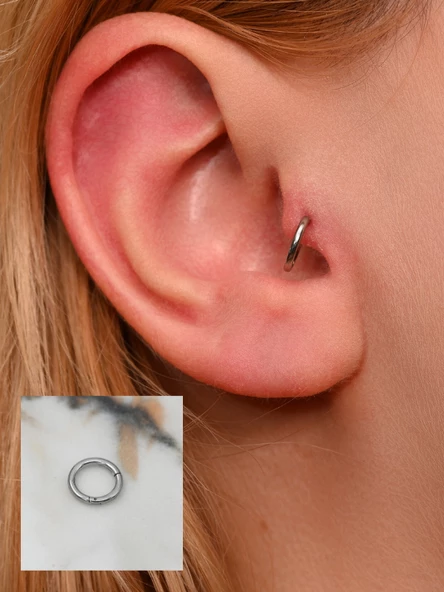 Titanyum Halka Tragus Piercing  (1 Adet)-0VP104 - 2