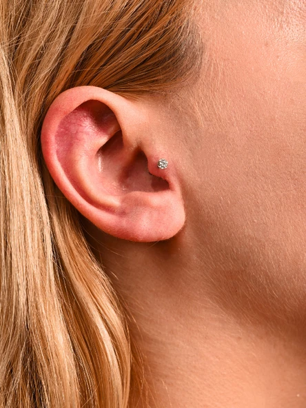 316L CERRAHİ ÇELİK ŞAMBALA HAMUR BEYAZ TAŞ DUDAK,TRAGUS,KIKIRDAK,KULAK PİERCİNG-00VP61 - Resim 7