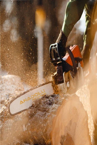 Anadolu Strong Benzinli Testere 3 Hp 52cc Ağaç Odun Kesme Makinası Motorlu Testere 45cm Palalı Ağaç Kesme Motoru - 3