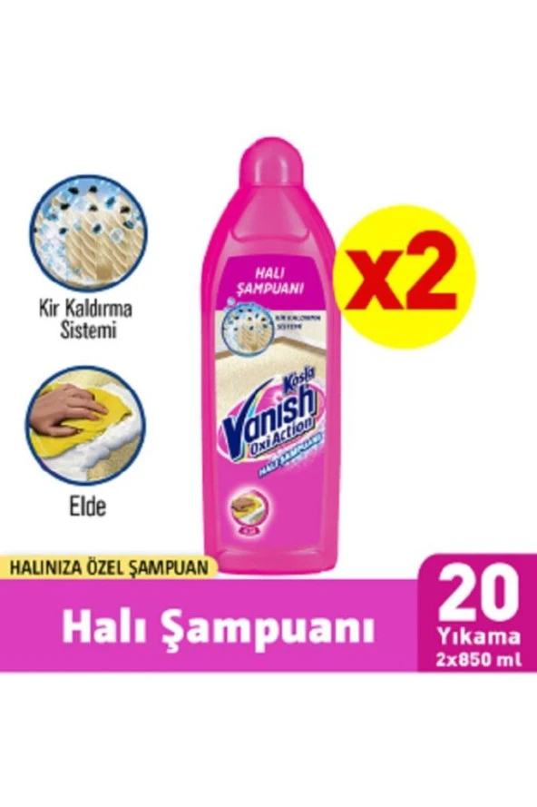 Vanish Kosla Zorlu Lekelere Özel Leke Çıkarıcı Şampuan Elde Yıkama Halı 2 x 850 ML - 3