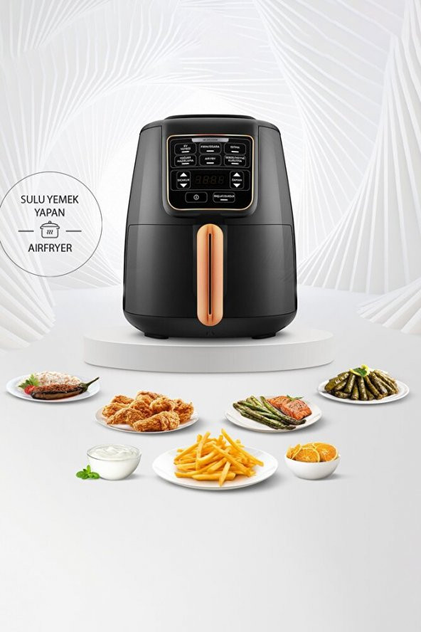 Karaca Air Pro Cook Xl 2 In 1 Konuşan Airfryer Black Cooper