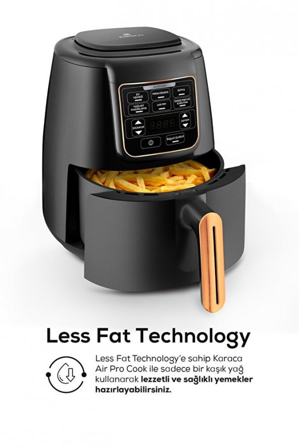 Karaca Air Pro Cook Xl 2 In 1 Konuşan Airfryer Black Cooper - 3