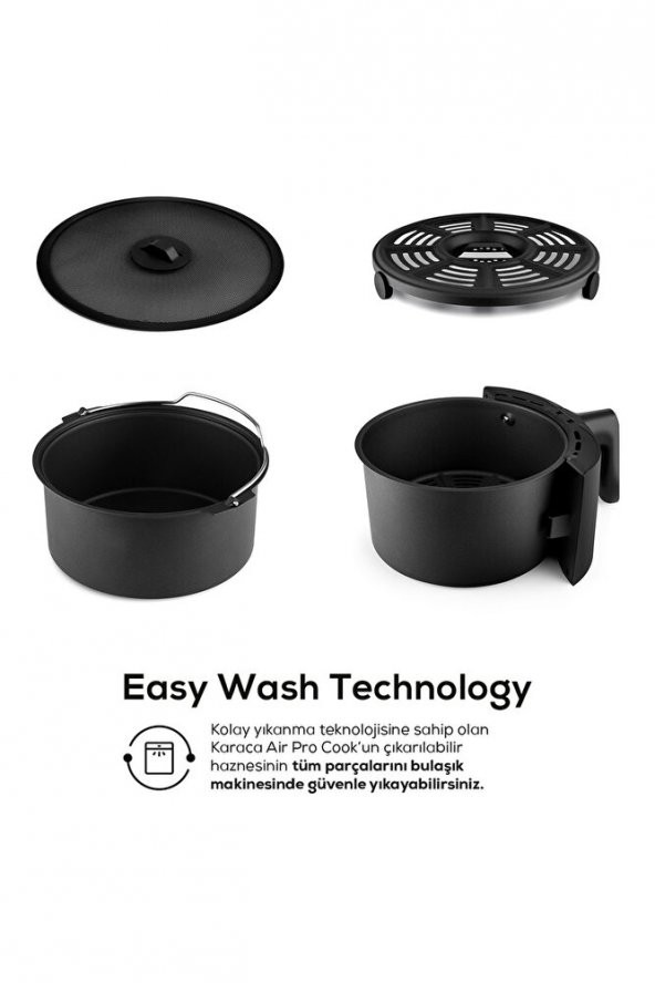 Karaca Air Pro Cook Xl 2 In 1 Konuşan Airfryer Black Cooper - 7