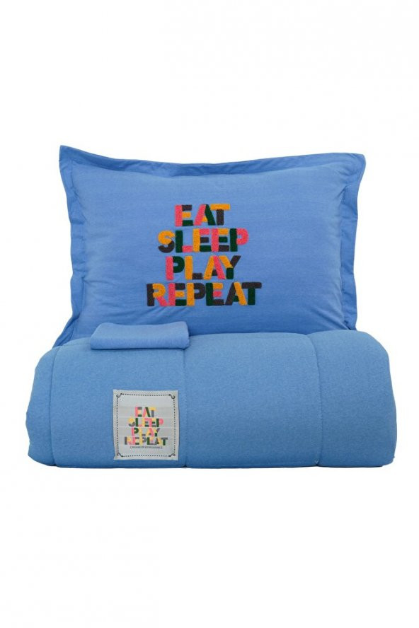 Motto Cotton Comfort Tek Kişilik Mavi - 7