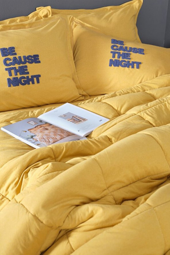 Motto Cotton Comfort Çift Kişilik Hardal - 2