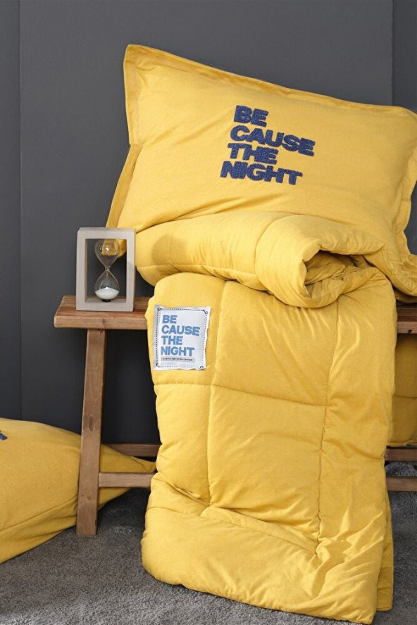 Motto Cotton Comfort Çift Kişilik Hardal - 4
