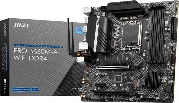 MSI PRO B660M-A D4 Wi-Fi Intel LGA1700 DDR4 Micro ATX Anakart Outlet