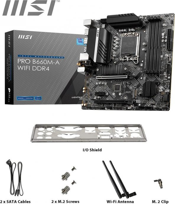MSI PRO B660M-A D4 Wi-Fi Intel LGA1700 DDR4 Micro ATX Anakart Outlet - 2