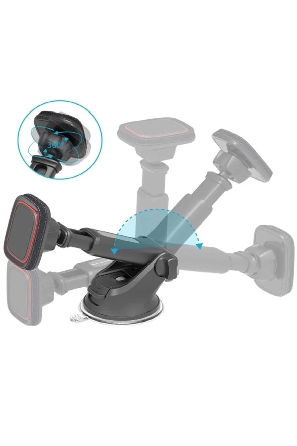 Concord CH110 Mıknatıslı Oynar Başlıklı Vantuzlu Araç Tutucu - 3