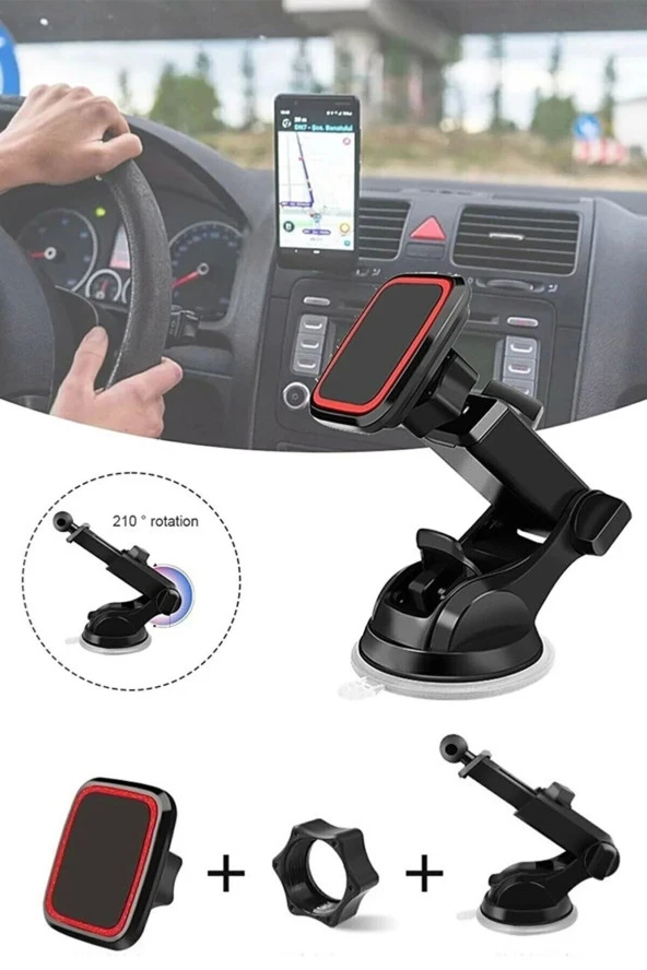 Concord CH110 Mıknatıslı Oynar Başlıklı Vantuzlu Araç Tutucu - 6