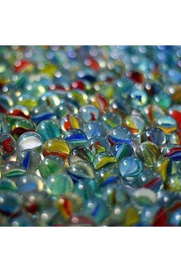 100 Adet Karışık Renk Cam Misket Bilye Oyuncak Cam Bilya Gülle - 2