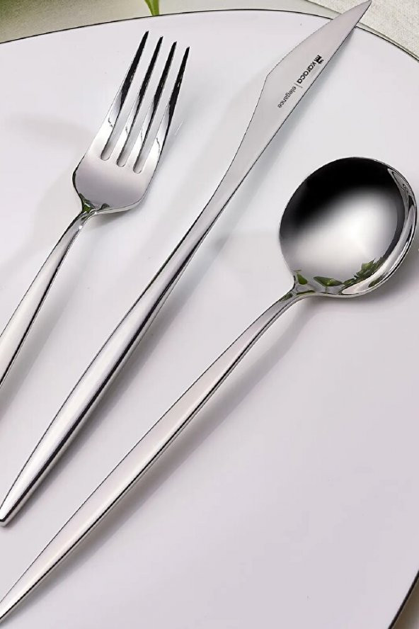 Porto 60 Parça 12 Kişilik Elegance Çatal Kaşık Bıçak Takımı Kutulu - 2