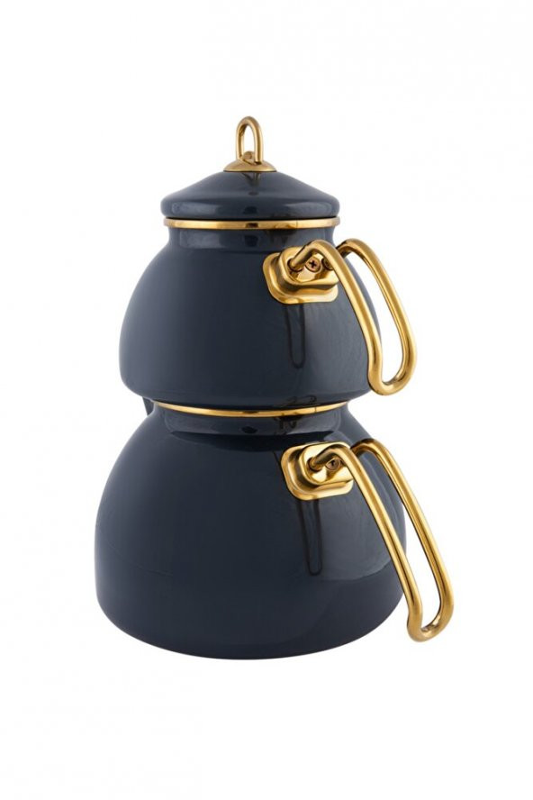 Retro Emaye Antrasit Çaydanlık - 4