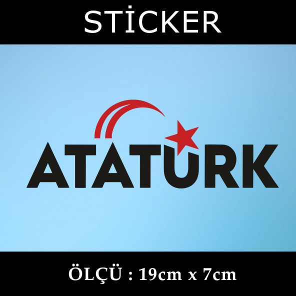 ata ayyıldız bayraklı - 2 ADET sticker araba cam bagaj uyumlu et,ket kask motosiklet dolap cam uyumlu yapışkan