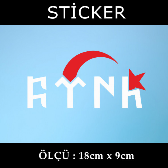 gök türk ay yıldız arka cam yazısı - 2 ADET  sticker araba cam bagaj uyumlu et,ket kask uyumlu yapışkan - 1