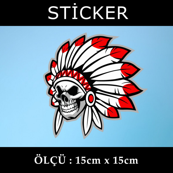 kızıl derili kuru kafa - 2 ADET sticker araba cam bagaj uyumlu et,ket kask motosiklet dolap cam uyumlu yapışkan