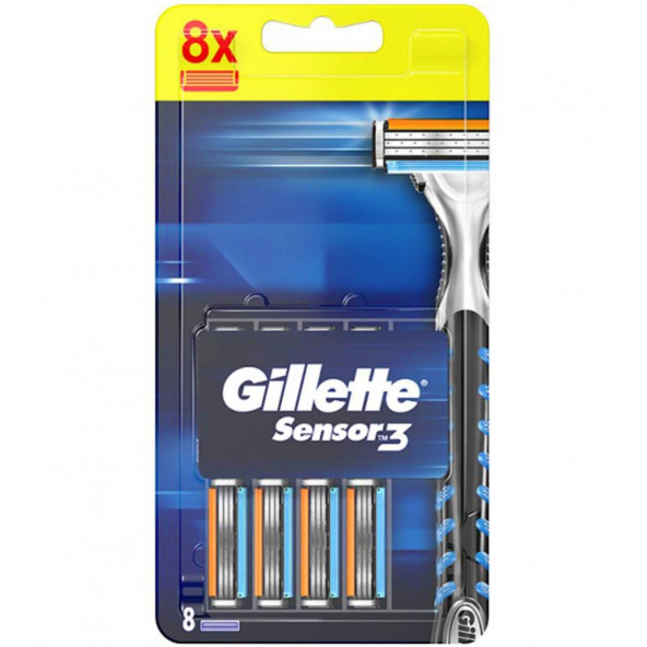Gillette Sensor 3 Tıraş Bıçağı 8'li Yedek