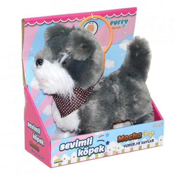 S00002859 YÜRÜYEN SEVİMLİ PELUŞ KÖPEK GRİ-SUN - 2