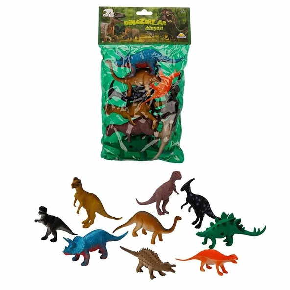 9 lu Dinozor Figür Seti 12-20 cm - 1