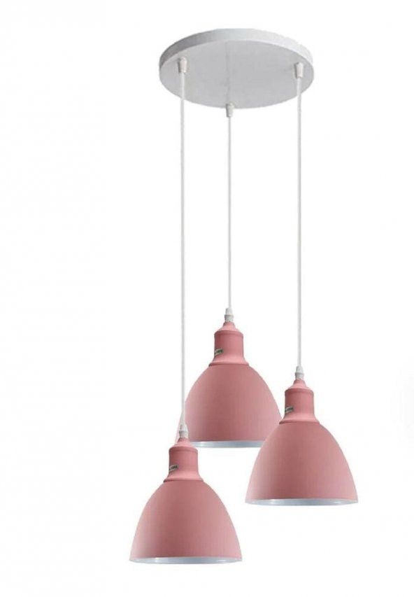MYLİGHTS  PEMBE ÜÇLÜ MODERN SPOR SAKIT GENÇ ODASI YATAK ODASI  AVİZE