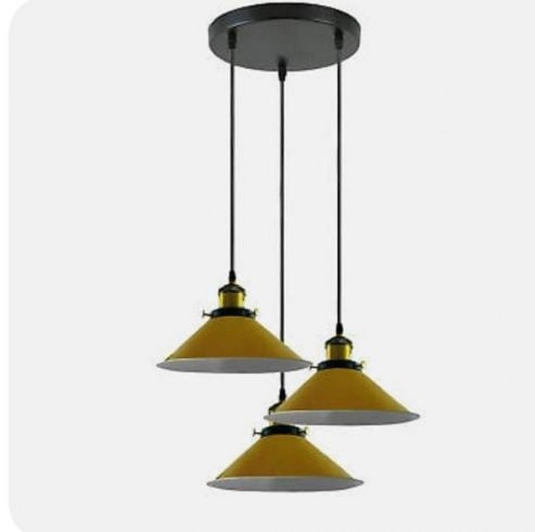 MYLİGHTS ÜÇLÜ SARI BAŞLIKLI AVİZE  SALOIN AVİZE OTURMA ODASI AVİZE SPOR AVİZE KODERN AVİZE ürün görseli