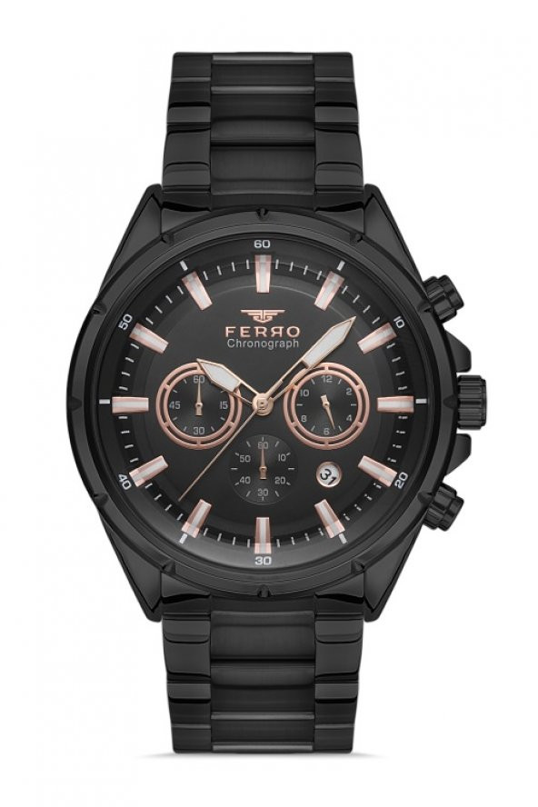 Ferro FM31291A-G 46 mm Siyah Erkek Kol Saati
