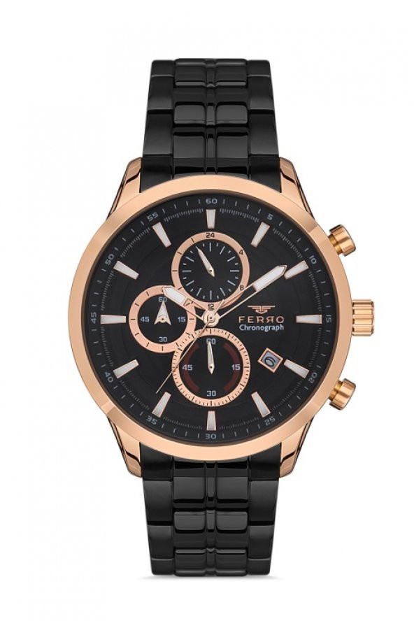 Ferro FM31277A-R 45 mm Siyah Erkek Kol Saati