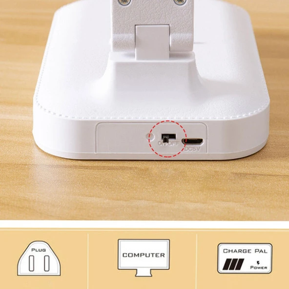 Klaus Ledli Masa Lambası 3 Modlu Oynar Başlıklı Şarjlı Çalışma Lambası 9W - 6