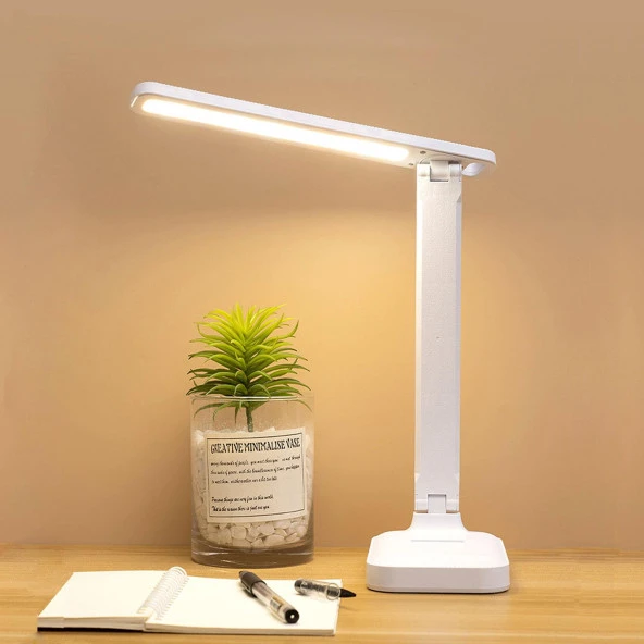 Klaus Ledli Masa Lambası 3 Modlu Oynar Başlıklı Şarjlı Çalışma Lambası 9W - 8
