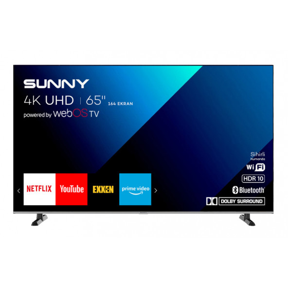 Sunny SN65FMN240 4K Ultra HD 65" 165 Ekran Uydu Alıcılı WebOS LED TV