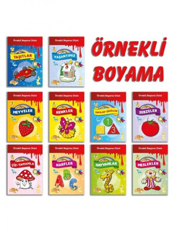 Örnekli Boyama Dizisi 10 Kitap Set