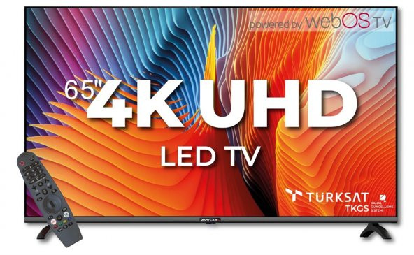 AWOX 65A6500USWF 4K Ultra HD 65" 165 Ekran Uydu Alıcılı WebOS Çerçevesiz Smart LED TV