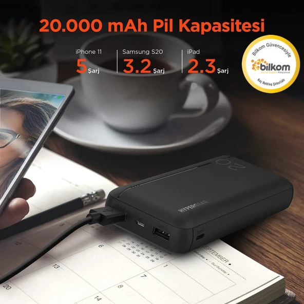Hypergear 20000mAH Dual UsbA Çıkışlı Powerbank Siyah - 4
