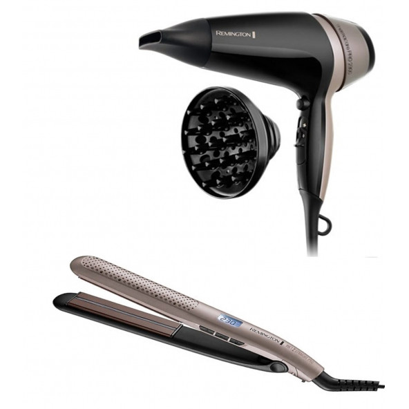 REMİNGTON S7970 SAÇ DÜZLEŞTİRİCİ VE D5715 SAÇ KURUTMA MAKİNESİ 2 Lİ KAMPANYALI ÖZEL SET