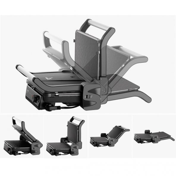 Gazzella Tst 1000 S Tostum 2000W Tost Ve Izgara Makinesi - Siyah - 2