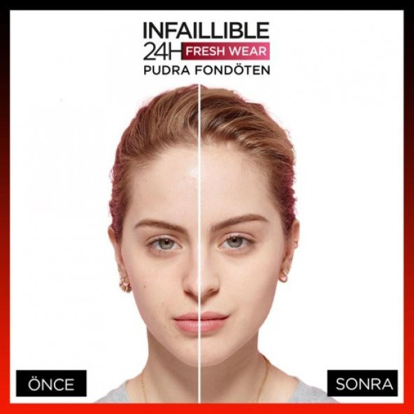 Infaillible 24H Fresh Wear Pudra Fondöten 140 Golden Beige - 3