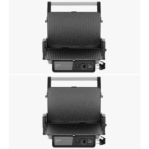 Gazzella TST 1000 I Tostum 2000W Tost ve Izgara Makinesi - İnox - 4