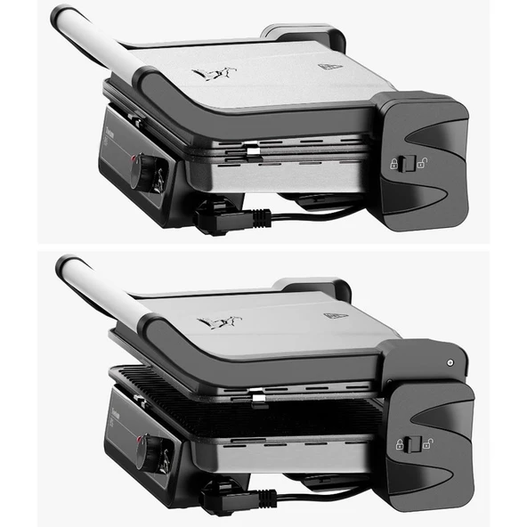 Gazzella TST 1000 I Tostum 2000W Tost ve Izgara Makinesi - İnox - 3