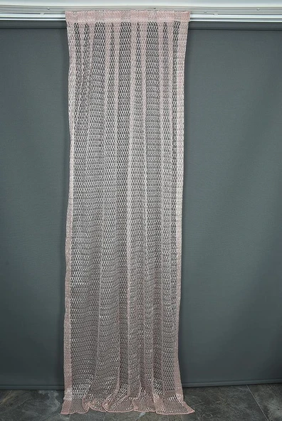 BÜYÜK BAKLAVA PUDRA  RENK TEK KANAT Hazır dikilmiş Pileli Fon Perde 300*260 cm ürün görseli