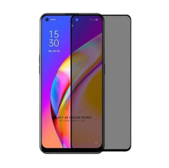 Oppo Reno 5 Lite Privacy Gizlilik Filtreli Ekran Koruyucu