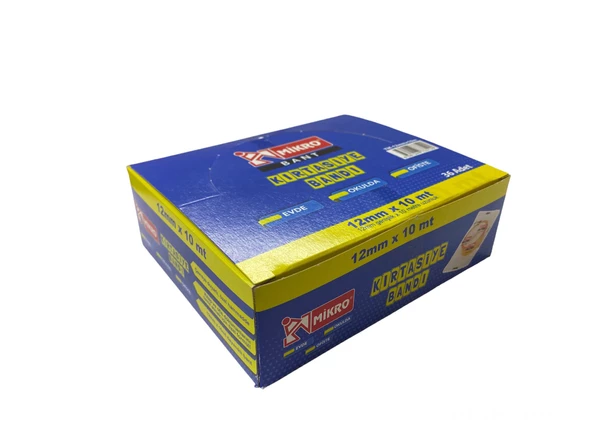 Mikro Kırtasiye Bandı 12mmx10m 36 adet - 3