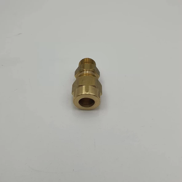 Sarı Pirinç Yüksüklü Rekor 1/4 - 10mm - 4
