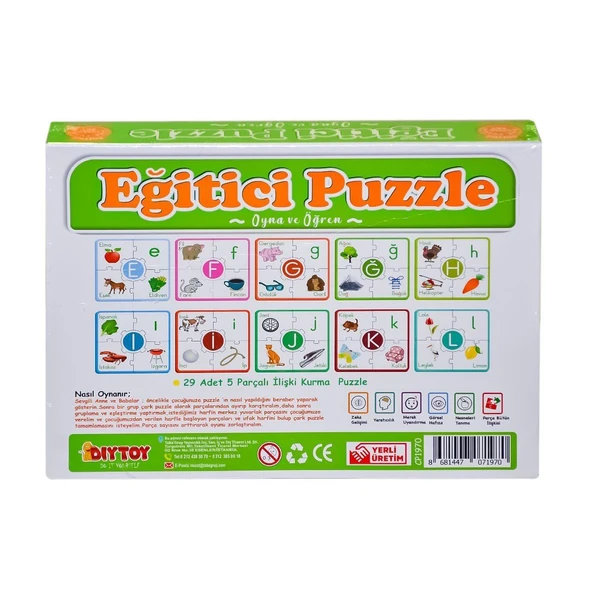 7197 Çark Puzzle Alfabe -Dıytoy - 2