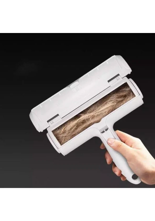 AGB Hazneli Kedi Köpek Evcil Hayvan Kazak Kıyafet Elbise Halı Yatak Tüy Temizleyici Kıl Toz Toplayıcı - 3