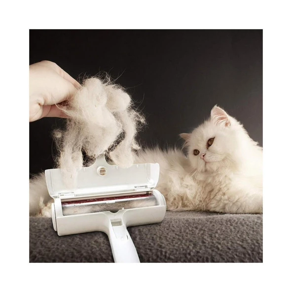 AGB Hazneli Kedi Köpek Evcil Hayvan Kazak Kıyafet Elbise Halı Yatak Tüy Temizleyici Kıl Toz Toplayıcı - 6