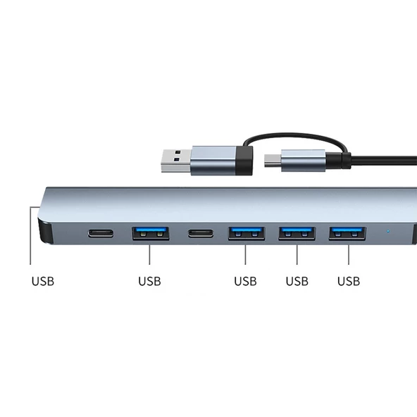 HEPU HP-B03 7in1 USB/Type-C HUB Çoklayıcı - 4