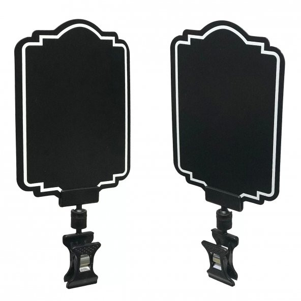 MT Yaz/Sil Siyah PVC Fiyat Etiketi ve Mini Mandal Etiket Tutucu 10 lu Set - 6