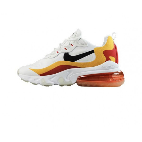 Nike Airmax 270 React Sneaker Ayakkabı Sarı Kırmızı - 4